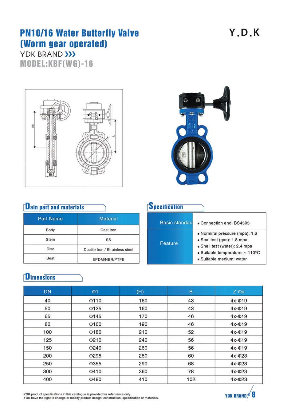 catalogue van buom tay quay ydk
